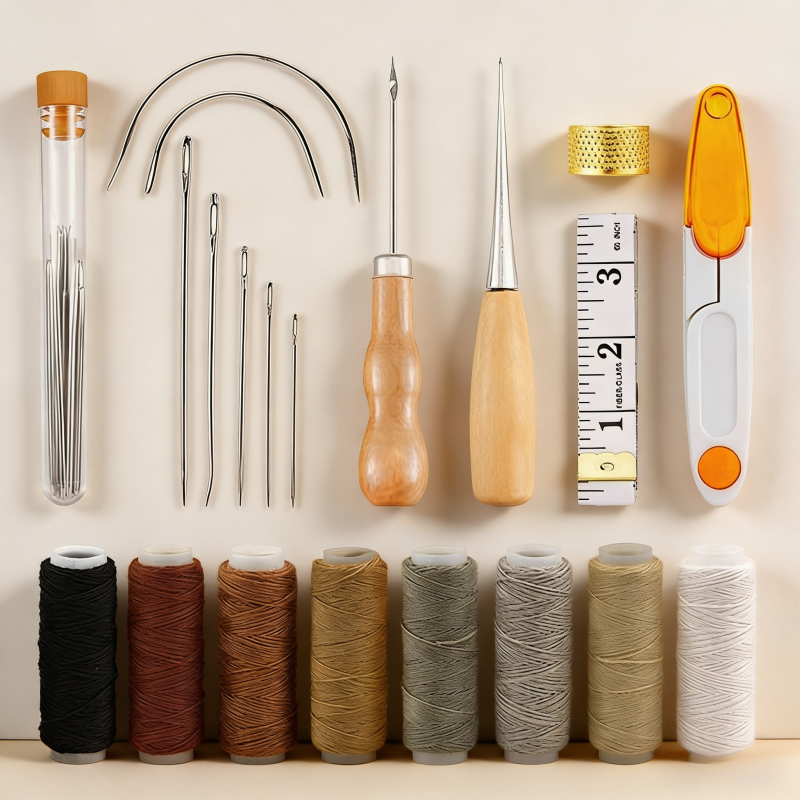 Beginner Leatherwork Kit - Leather Craft Working Tools Stitching Sewing