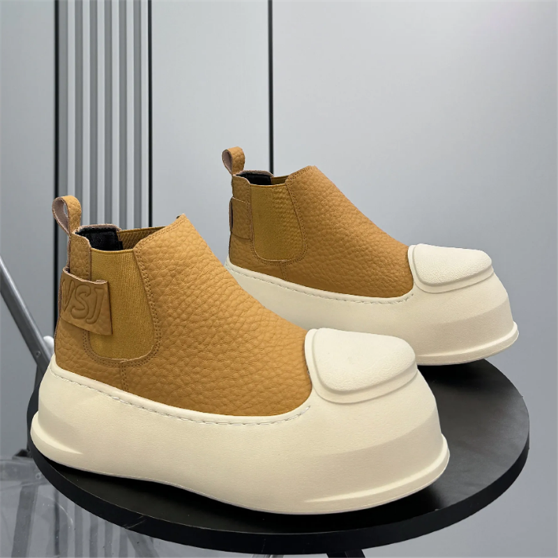 New Men's Round Toe Black Ankl - Leather Work Boots recensie en prijs