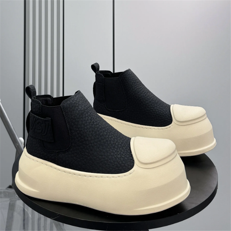 New Men's Round Toe Black Ankl - Leather Work Boots recensie en prijs