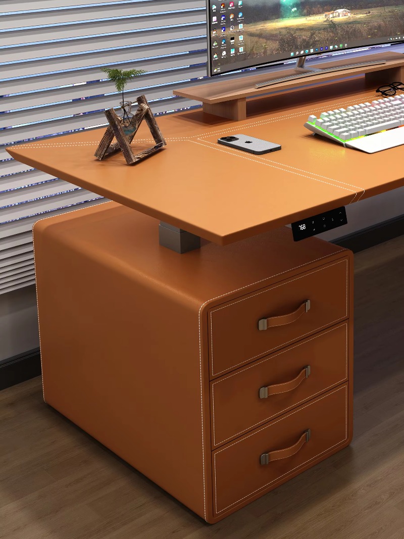 Smart Electric Lift Desk with  - Leather Workbench recensie en prijs