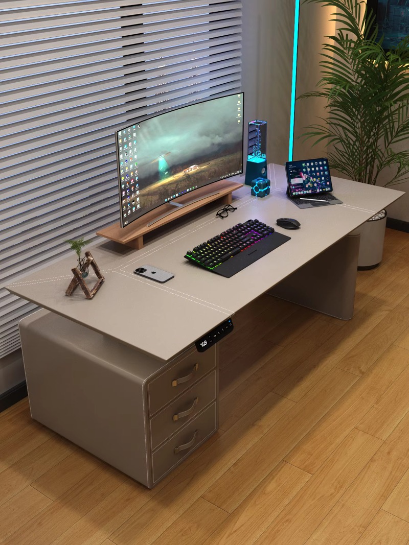Smart Electric Lift Desk with  - Leather Workbench recensie en prijs