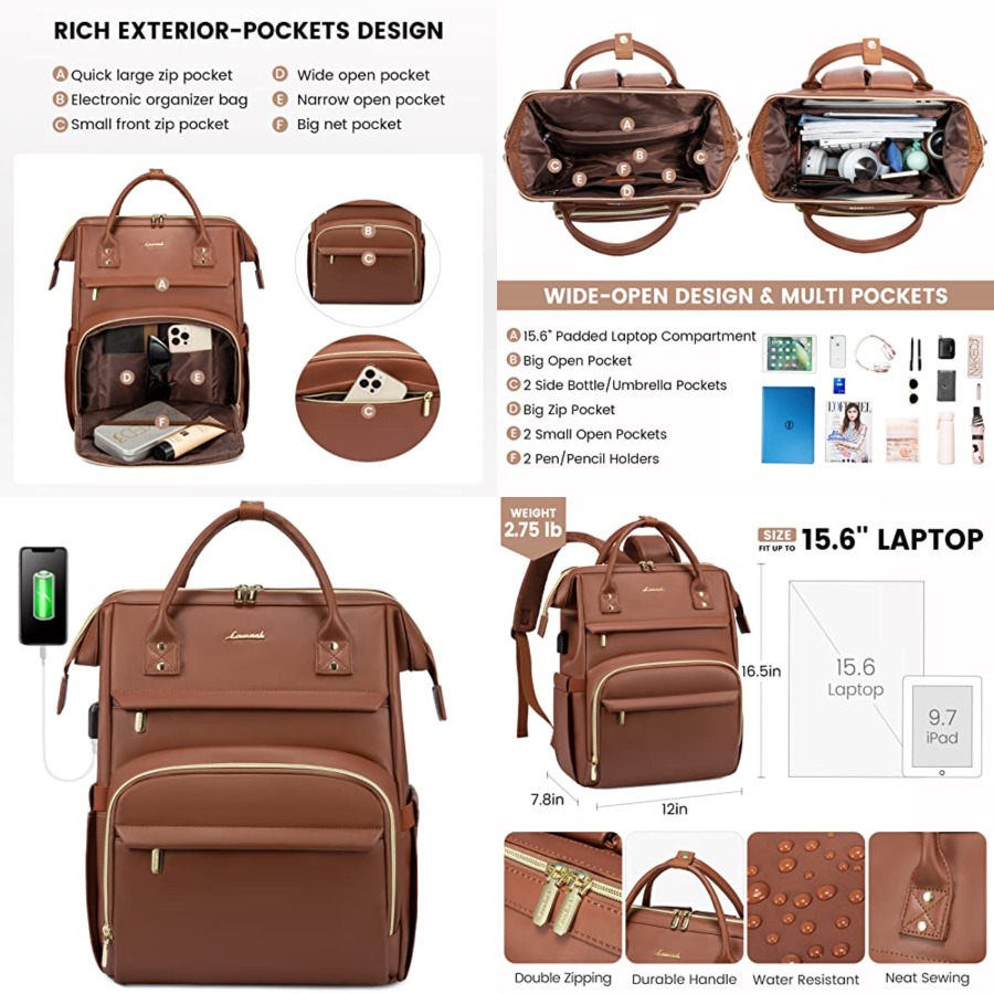 Leather Laptop Backpack for Wo - Leather Works recensie en prijs