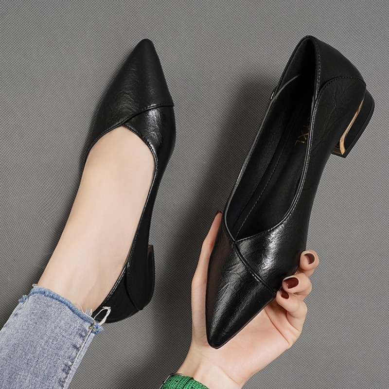 2026 Spring and Autumn New Poi - Leather Work Heels recensie en prijs