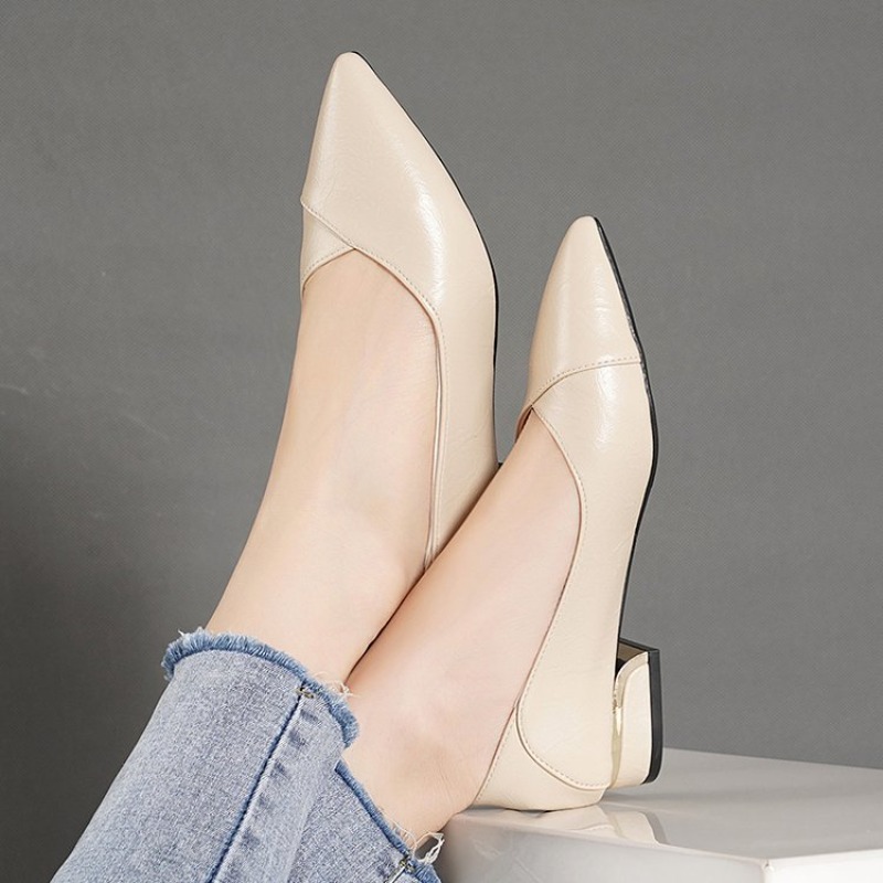 2026 Spring and Autumn New Poi - Leather Work Heels recensie en prijs