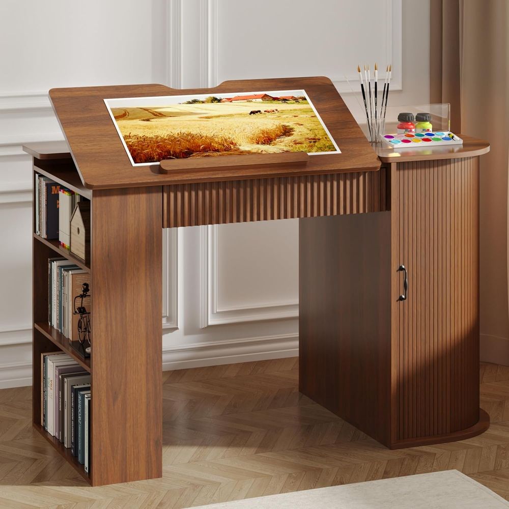Storage Cabinet Desk with Draw - Leather Works recensie en prijs