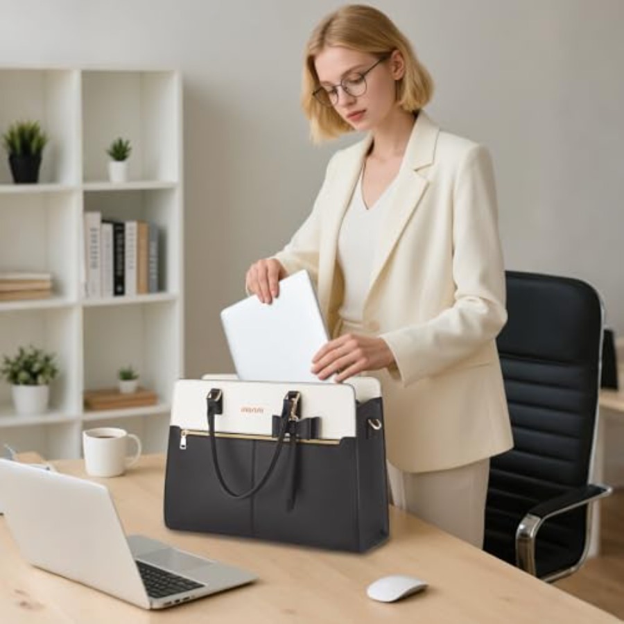 Laptop Tote Bag for Women, 15. - Leather Works recensie en prijs