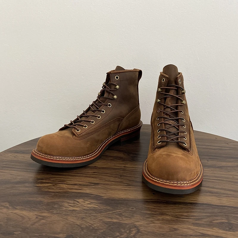 Vintage British Men Ankle Boot - Leather Work Boots recensie en prijs