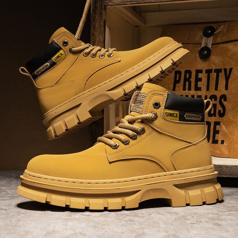 Vintage Men Platform Ankle Boo - Leather Work Boots recensie en prijs