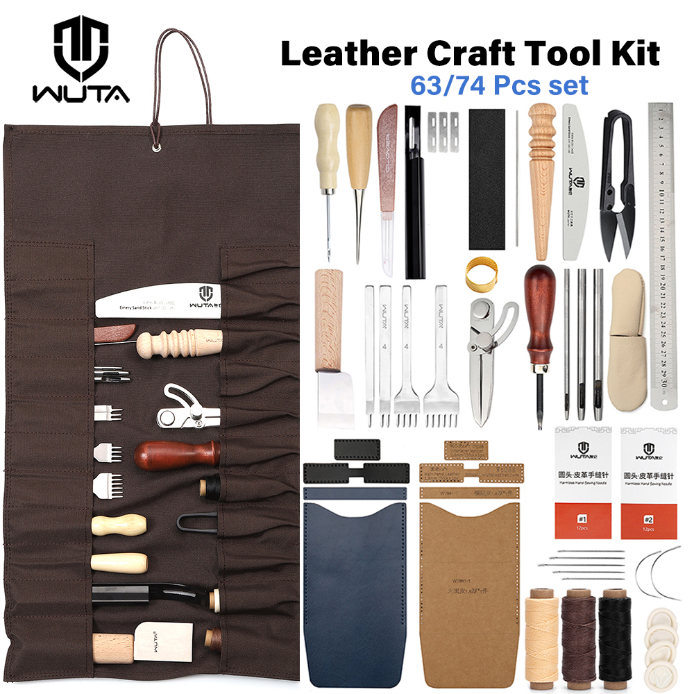 WUTA 63/74PCS Leather Craft Wo - Beginner Leatherwork Kit recensie en prijs