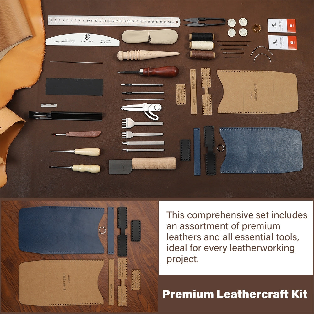 WUTA 63/74PCS Leather Craft Wo - Beginner Leatherwork Kit recensie en prijs