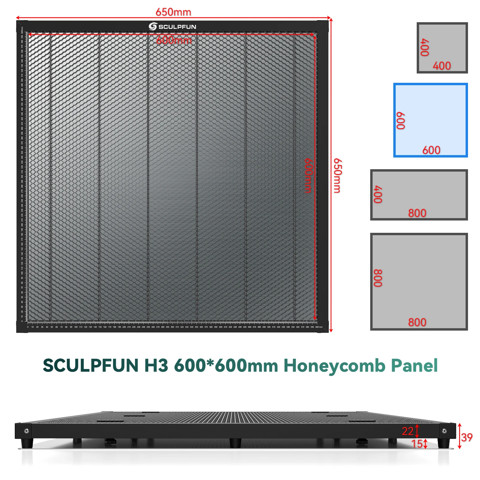 SCULPFUN 600x600mm Honeycomb P - Leather Workbench recensie en prijs