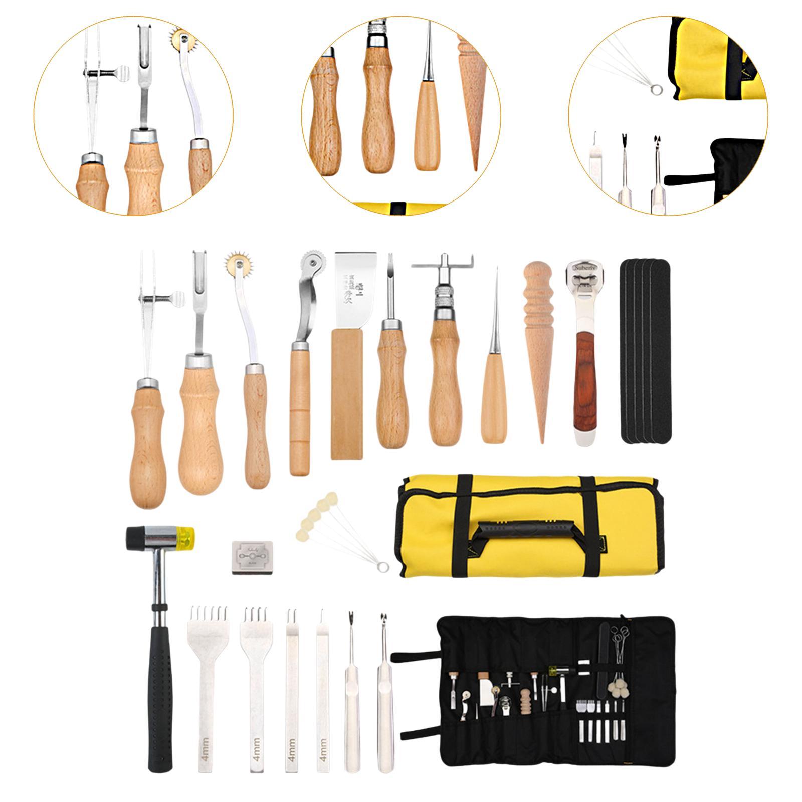 29x PU Leather Working Kit Equ - Beginner Leatherwork Kit recensie en prijs