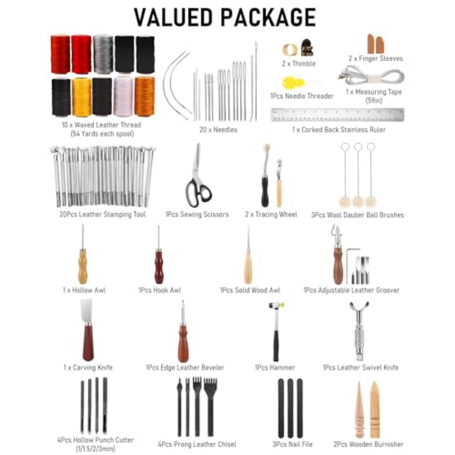 Leather Tooling Kit Leather Wo - Beginner Leatherwork Kit recensie en prijs