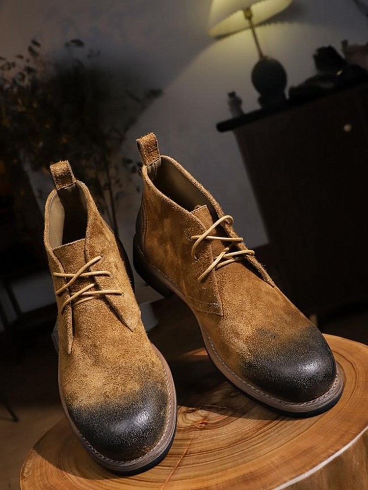 Fashion Versatile Male Lace-Up - Leather Work Boots recensie en prijs